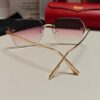 6931fc753a89a121ed54cf0a Cartier 2024 New Collection Frameless Sunglasses for Women, Classic Leopard Print Temples, Diamond-Cut Edges, Gradient Lenses, Oversized Luxury Design