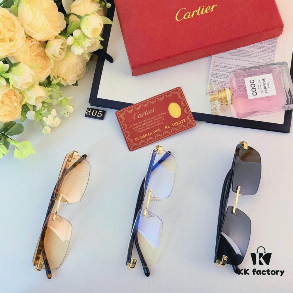 6931fc7d3a89a121ed54cf4c Cartier 2024 New Arrival Cut-Edge Fashion Frameless Sunglasses Unisex UV Protection Shades