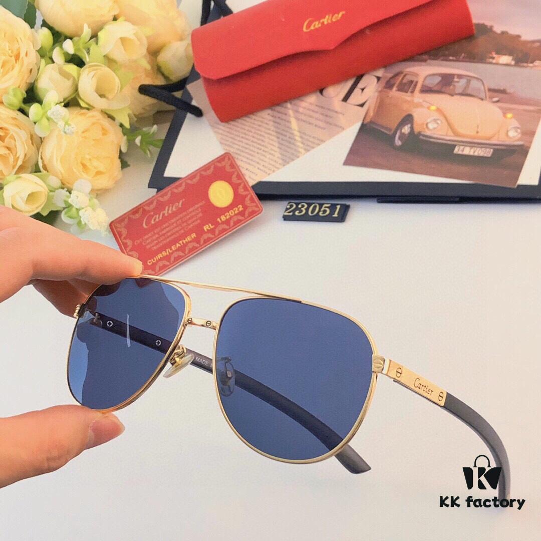 6931fc823a89a121ed54cf8d Cartier Classic Stylish Sunglasses, Fashionable Metal Double-Bridge Aviator Round Frame Sun Glasses, Trendy Ins Accessories