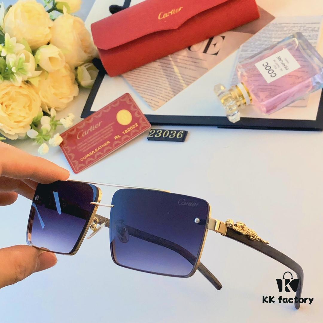 6931fc8f3a89a121ed54d03a Cartier New Fashion Metal Double-Bridge Sunglasses for Men, Square UV-Protective Driving Sunglasses for Outdoor Use