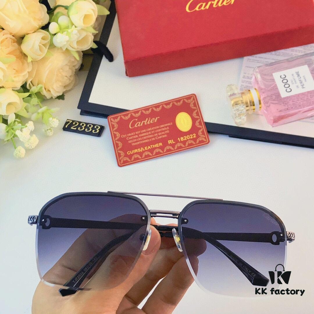 6931fc903a89a121ed54d04d Cartier New Polarized Sunglasses for Travel and Driving, Stylish Unisex Double-Color Square Frame Men's Sunglasses