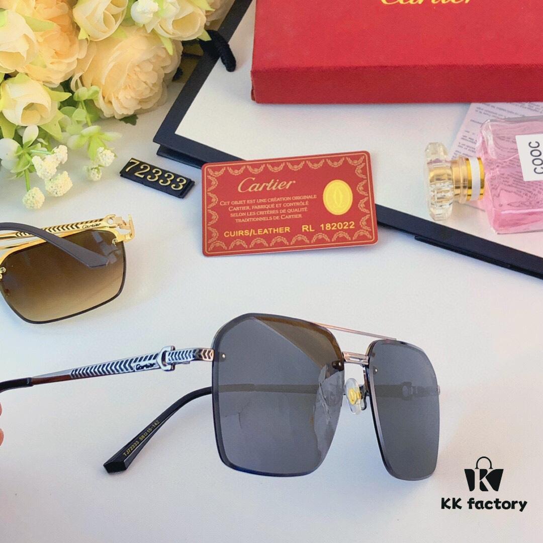 6931fc903a89a121ed54d050 Cartier New Polarized Sunglasses for Travel and Driving, Stylish Unisex Double-Color Square Frame Men's Sunglasses