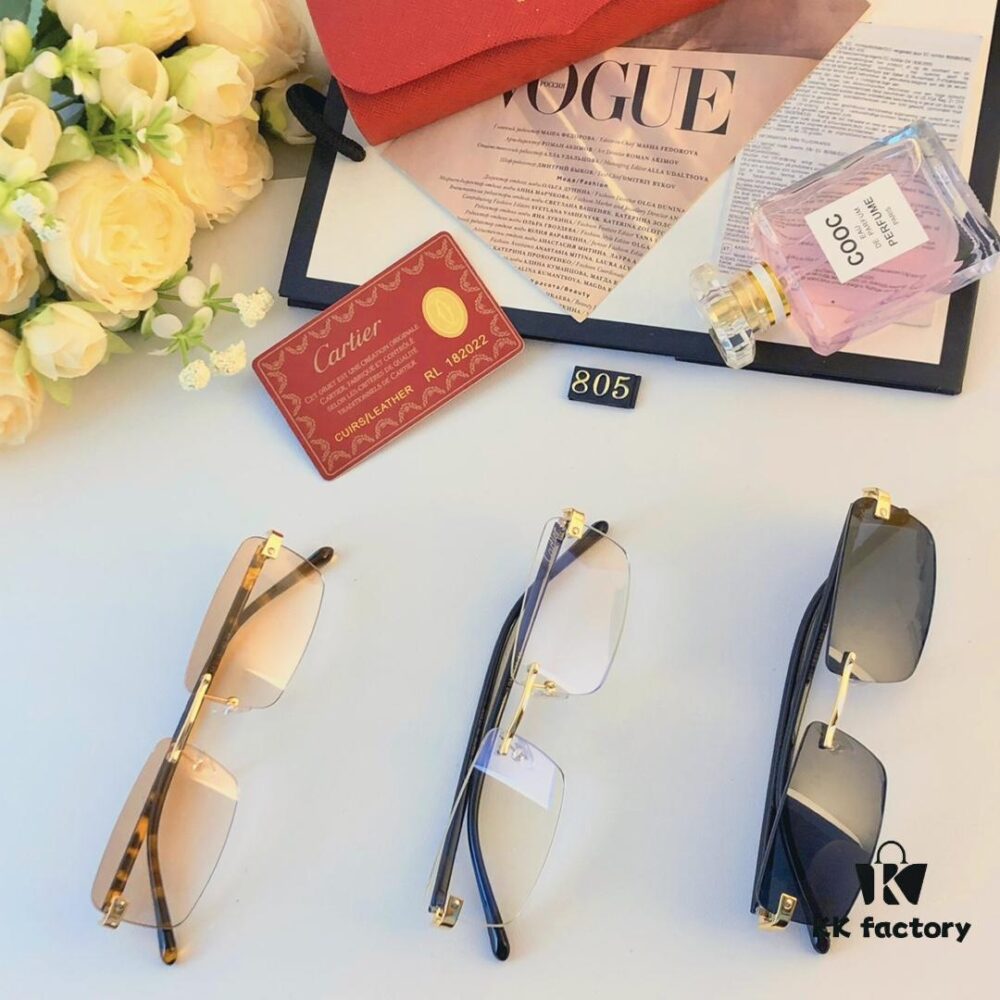 6931fc943a89a121ed54d07e Cartier New Frameless Fashion Sunglasses, Slimming Look, UV Protection, Unisex Sun Glasses for Summer, Popular Influencer Style