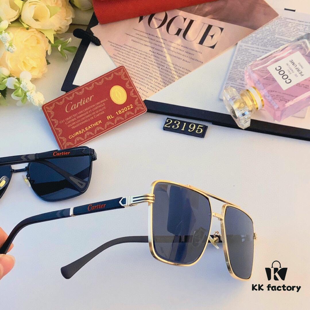 6931fc953a89a121ed54d08f Cartier Trendy Sunglasses for Men, Driver Glasses, Metal Double-Bridge Sunglasses for Driving, Fishing and Outdoor Use