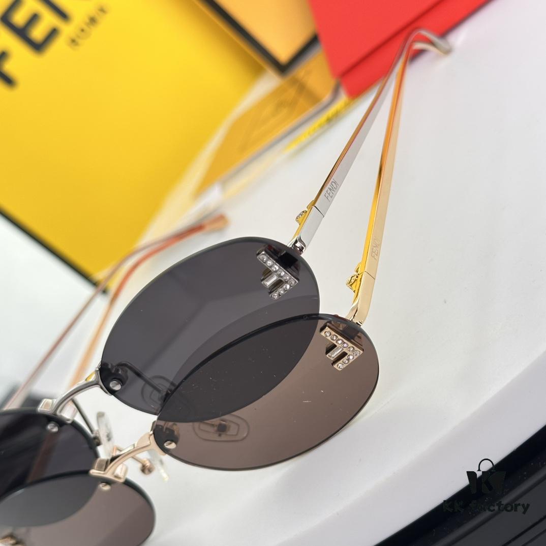 6931fc9a3a89a121ed54d0d1 FFENDI* Detail Image, Dual F Inside and Out, OBE Custom, Fully Matched Details, True 1:1 Replica, Model: FE4075US, Size: 54-15-135, Eyeglasses Sunglasses