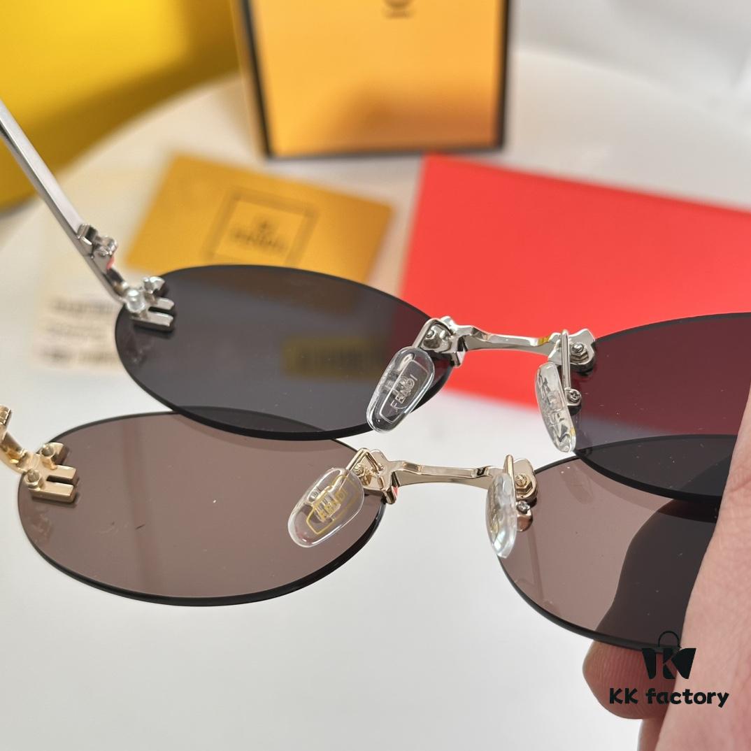 6931fc9a3a89a121ed54d0d3 FFENDI* Detail Image, Dual F Inside and Out, OBE Custom, Fully Matched Details, True 1:1 Replica, Model: FE4075US, Size: 54-15-135, Eyeglasses Sunglasses