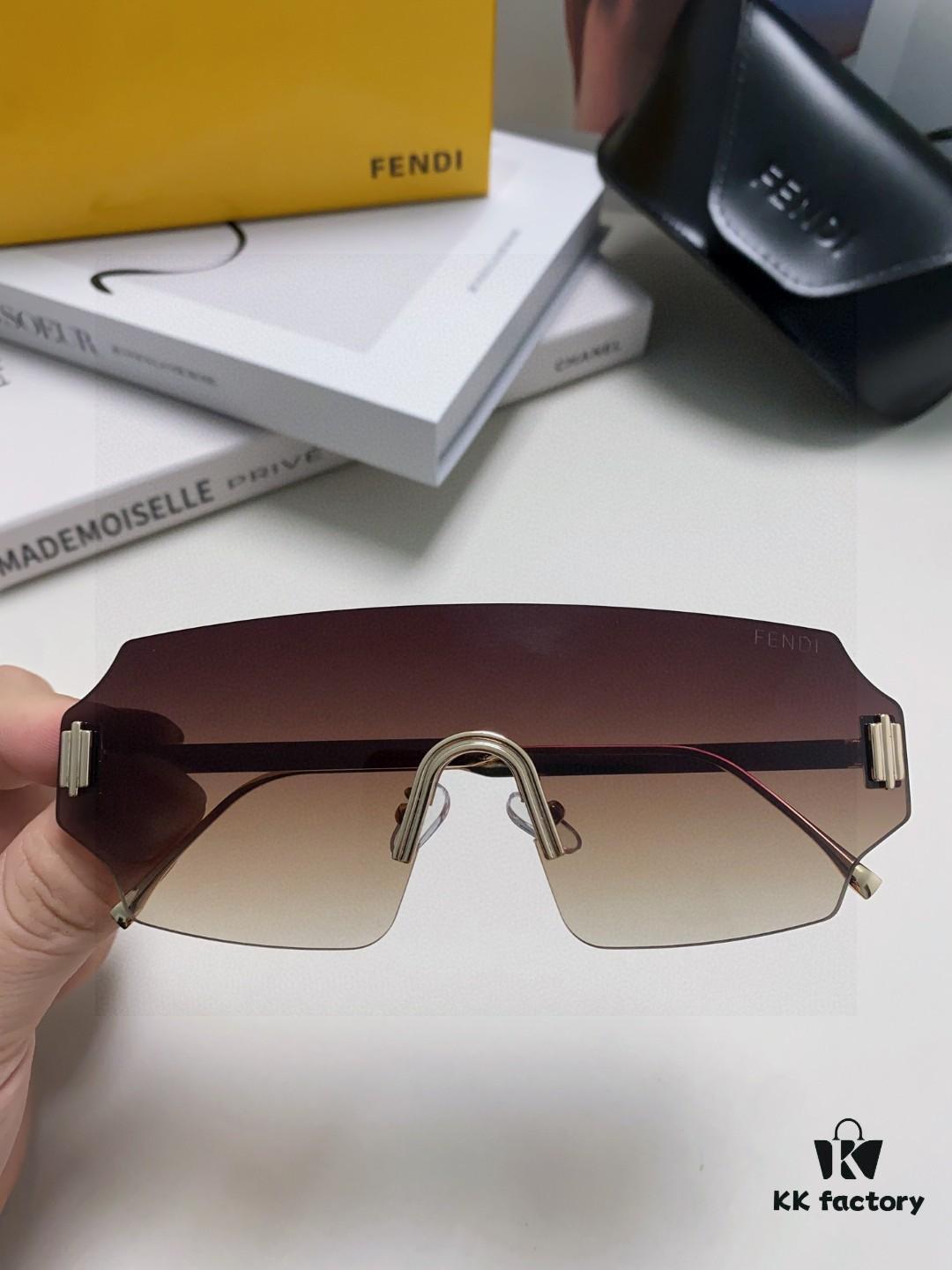 6931fca13a89a121ed54d122 FENDI 2025 New Arrival Men's Sunglasses Fashionable Comfortable Full-Face Windproof Sun Glasses Unisex One-Piece Ocean Blue Lens Oversized Frame UV Protection Eyewear
