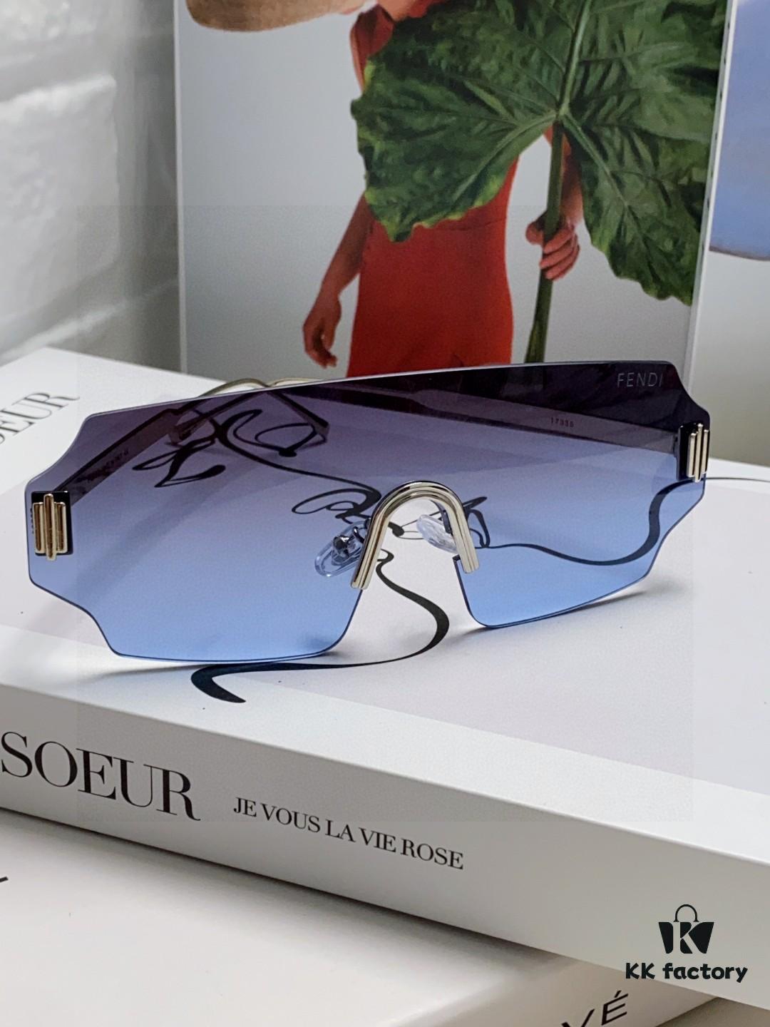 6931fca13a89a121ed54d12a FENDI 2025 New Arrival Men's Sunglasses Fashionable Full-Face Wraparound UV Protection Unisex Ocean Lens Frameless Oversized Sunglasses Trendy European and American Style Windproof Eyewear