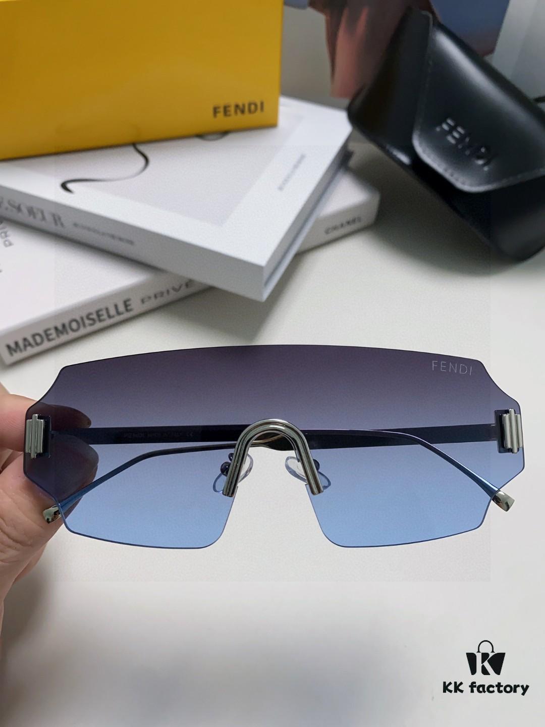 6931fca23a89a121ed54d12c FENDI 2025 New Arrival Men's Sunglasses Fashionable Full-Face Wraparound UV Protection Unisex Ocean Lens Frameless Oversized Sunglasses Trendy European and American Style Windproof Eyewear