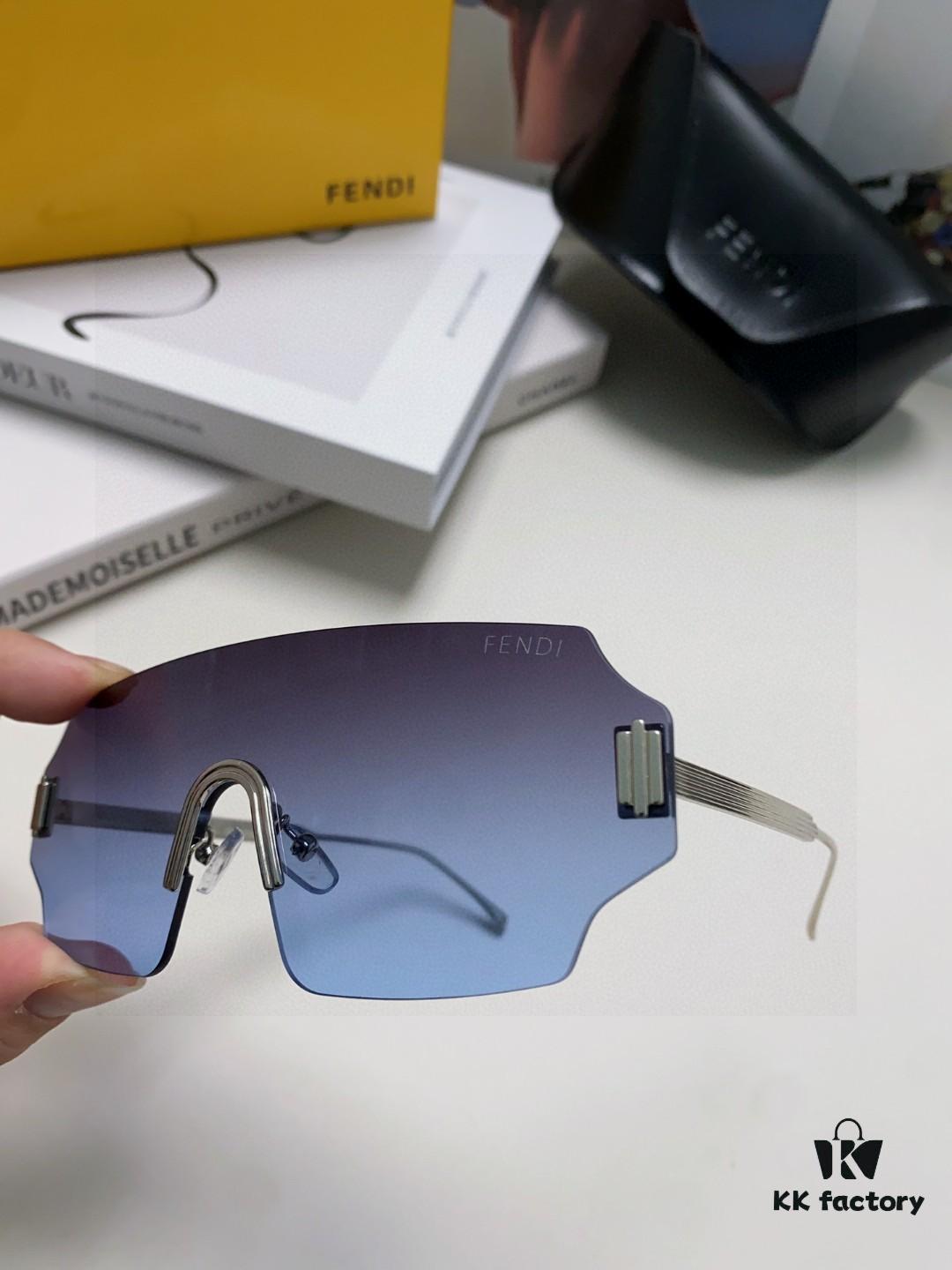 6931fca23a89a121ed54d12e FENDI 2025 New Arrival Men's Sunglasses Fashionable Full-Face Wraparound UV Protection Unisex Ocean Lens Frameless Oversized Sunglasses Trendy European and American Style Windproof Eyewear