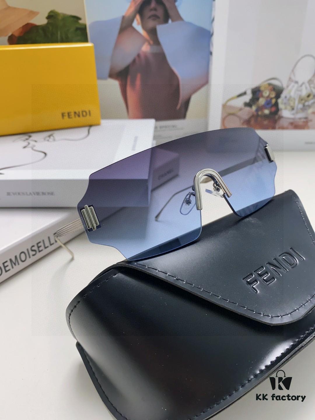 6931fca23a89a121ed54d130 FENDI 2025 New Arrival Men's Sunglasses Fashionable Full-Face Wraparound UV Protection Unisex Ocean Lens Frameless Oversized Sunglasses Trendy European and American Style Windproof Eyewear