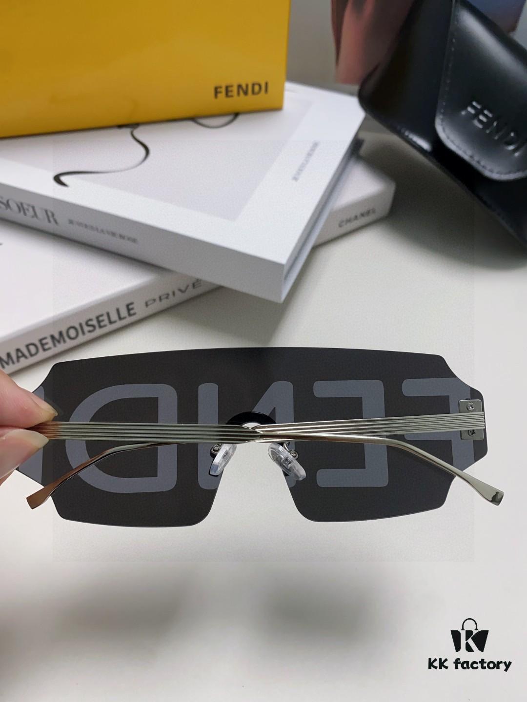 6931fca23a89a121ed54d137 FENDI 2025 New Arrival Men's Fashionable Full-Face Sunglasses, Frameless One-Piece Ocean Lens Unisex Stylish Oversized Windproof Sun Glasses