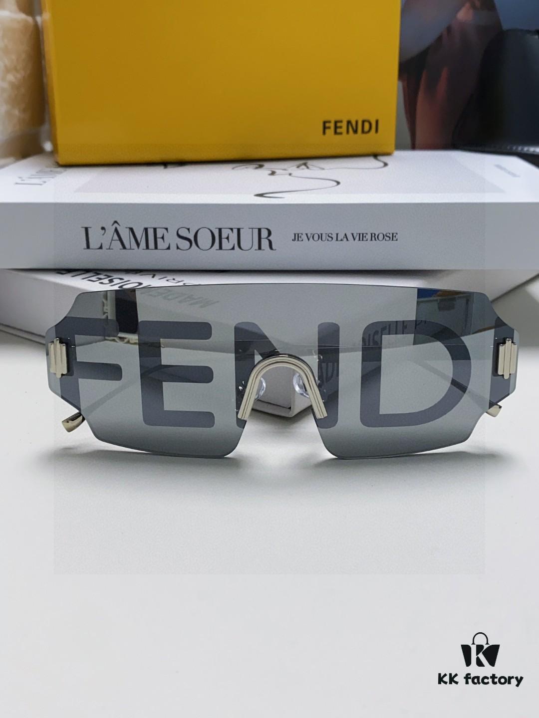 6931fca33a89a121ed54d139 FENDI 2025 New Arrival Men's Fashionable Full-Face Sunglasses, Frameless One-Piece Ocean Lens Unisex Stylish Oversized Windproof Sun Glasses