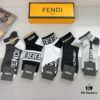 6931fca33a89a121ed54d13e FENDI Fen Di Double F Letter Best-Selling Short Socks (5 Pairs per Box)