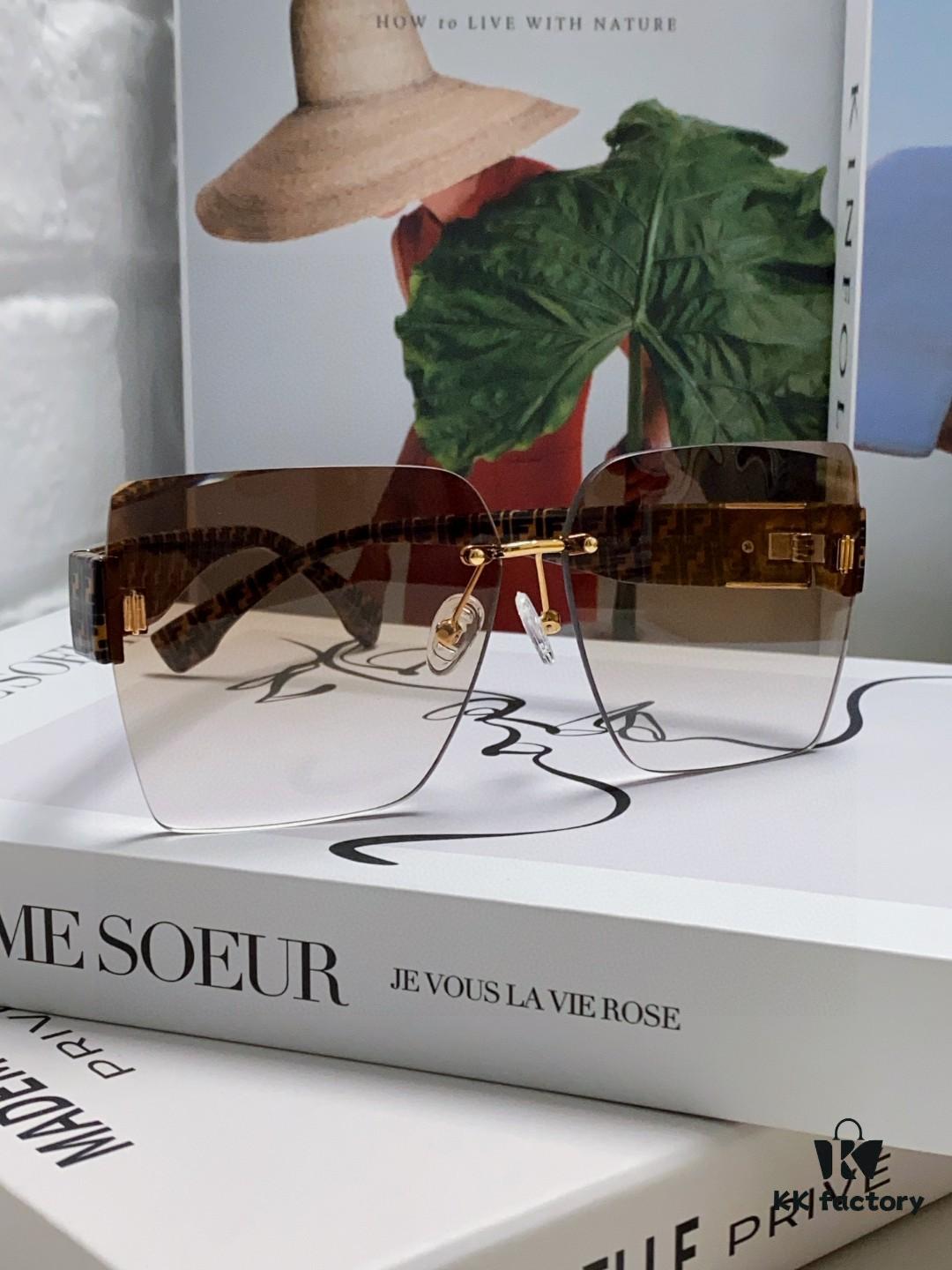 6931fca43a89a121ed54d147 FENDI 2024 Spring New Arrival Fashion Trendy Square Polarized Sunglasses for Women, High-Quality Comfortable Wear, Influencer Favorite UV Protection Shades