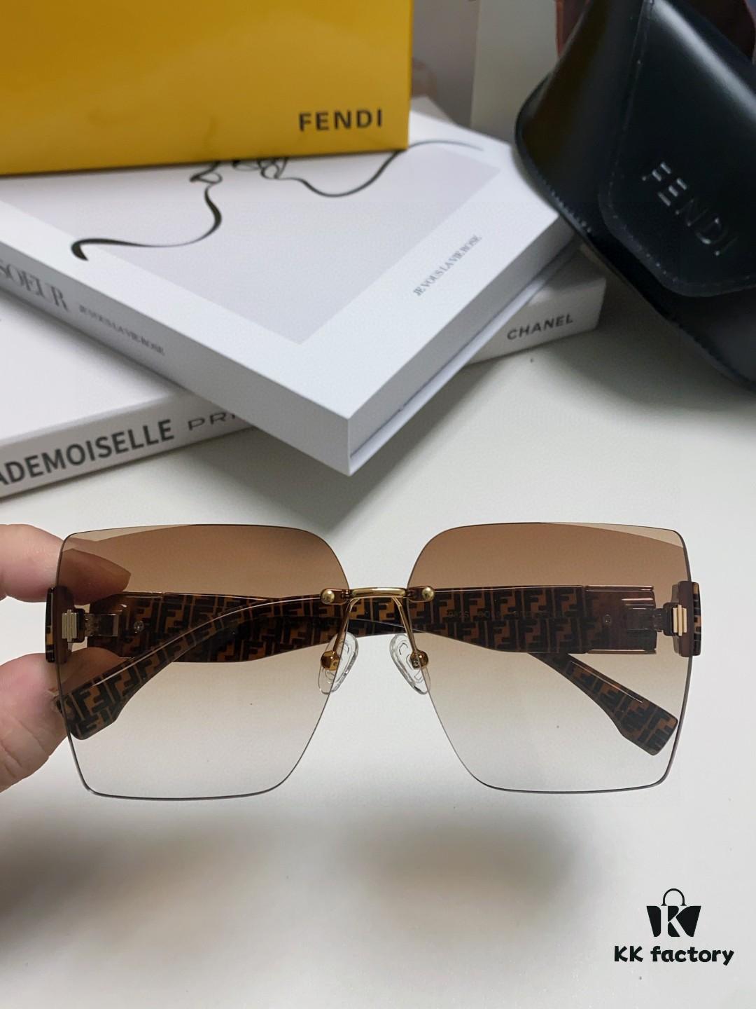 6931fca43a89a121ed54d149 FENDI 2024 Spring New Arrival Fashion Trendy Square Polarized Sunglasses for Women, High-Quality Comfortable Wear, Influencer Favorite UV Protection Shades