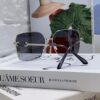 6931fca53a89a121ed54d15b Fendi 2024 New Large Round Oversized Metal Sunglasses for Women, Slimming Polarized UV Protection Sun Glasses