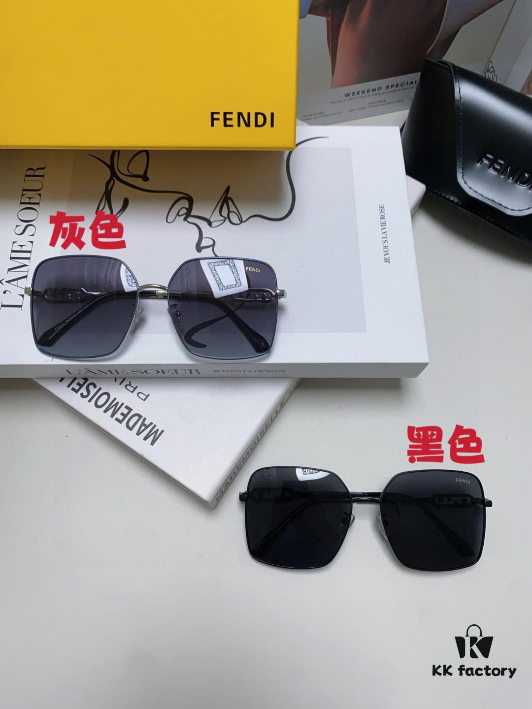 6931fca63a89a121ed54d162 Fendi 2024 New Large Round Oversized Metal Sunglasses for Women, Slimming Polarized UV Protection Sun Glasses
