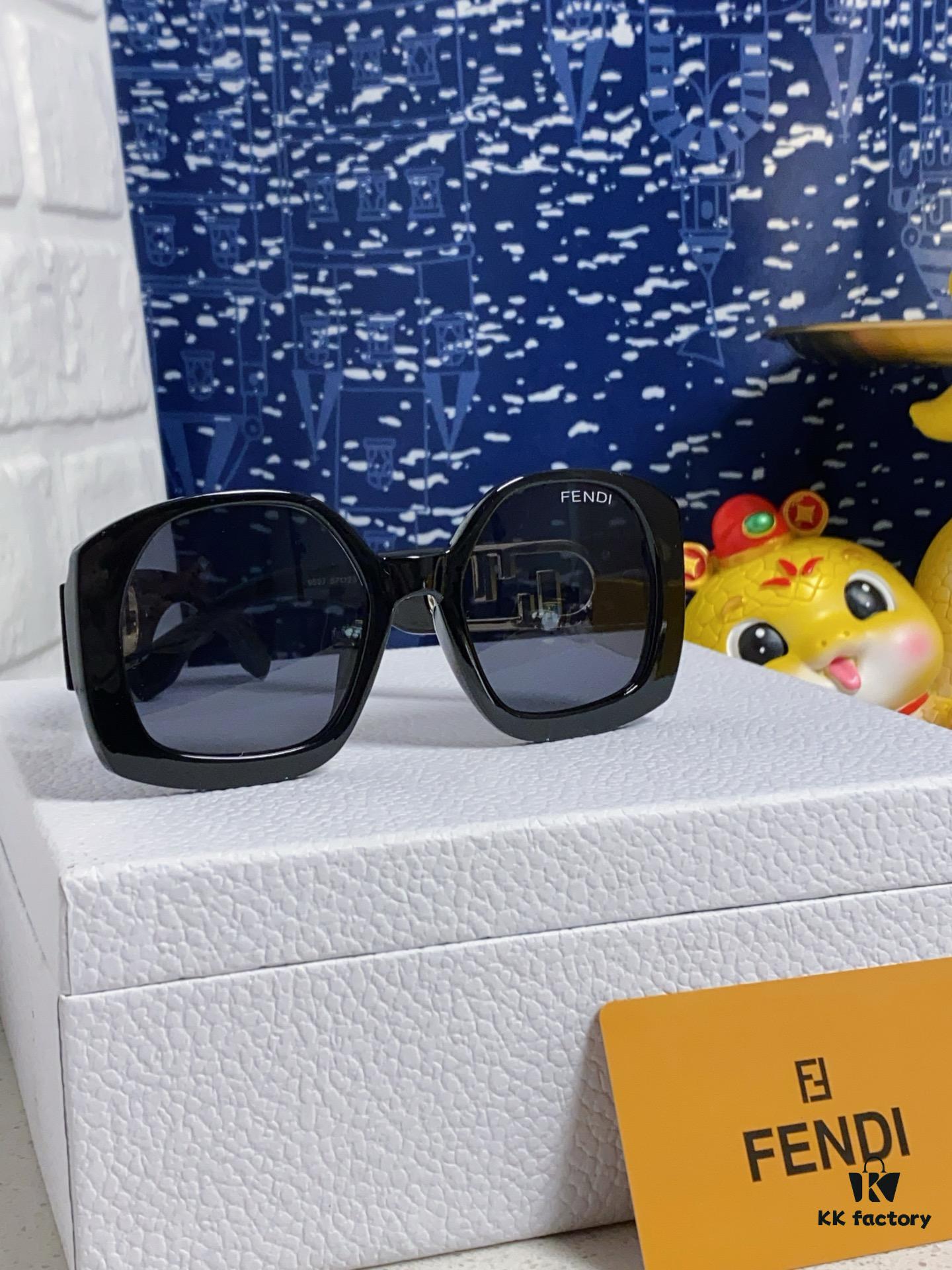 6931fca63a89a121ed54d166 FENDI Acetate O'Lock Sunglasses with Gold-Tone Metal Temples Featuring Oversized O'Lock Logo