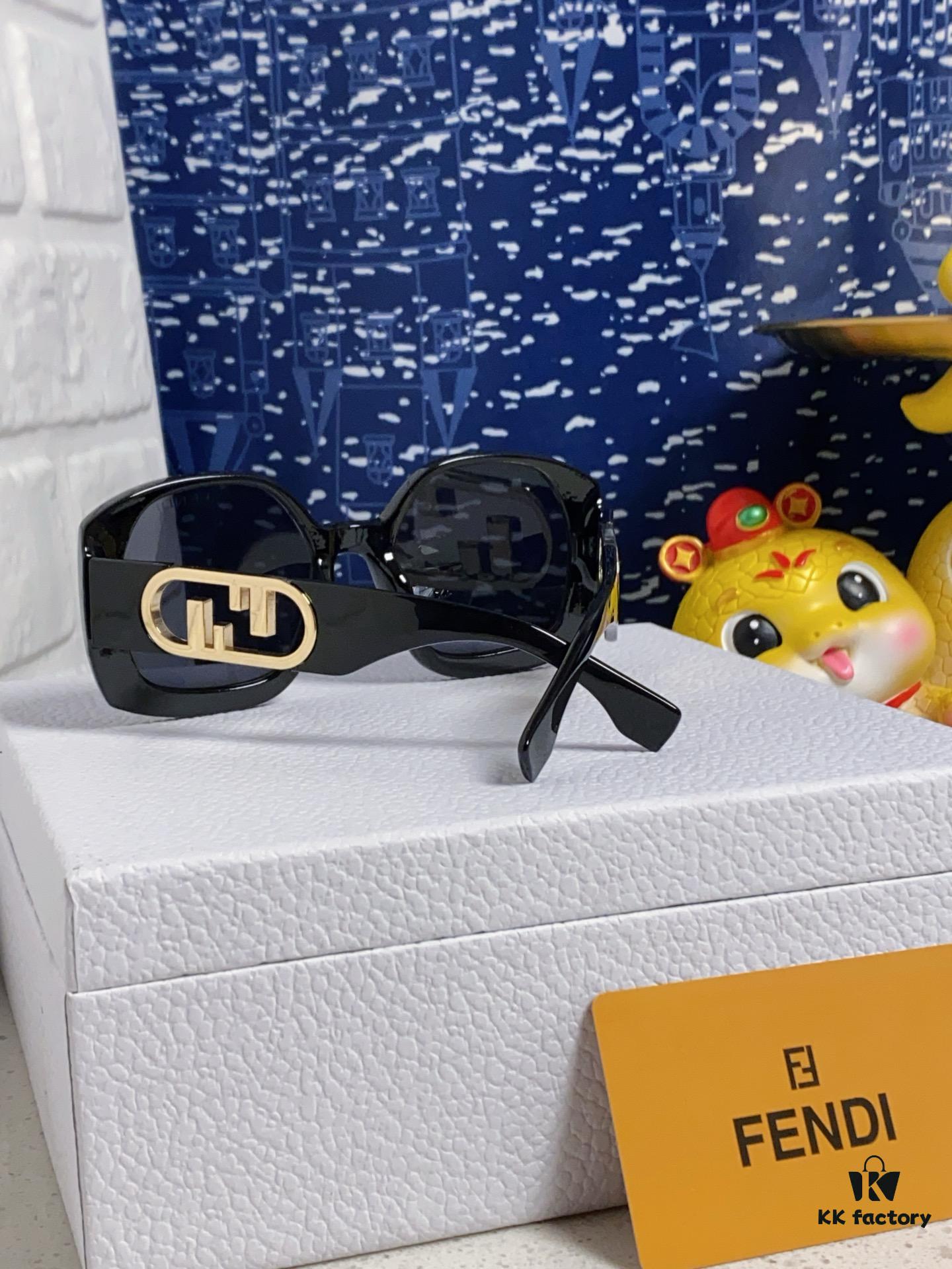 6931fca63a89a121ed54d167 FENDI Acetate O'Lock Sunglasses with Gold-Tone Metal Temples Featuring Oversized O'Lock Logo