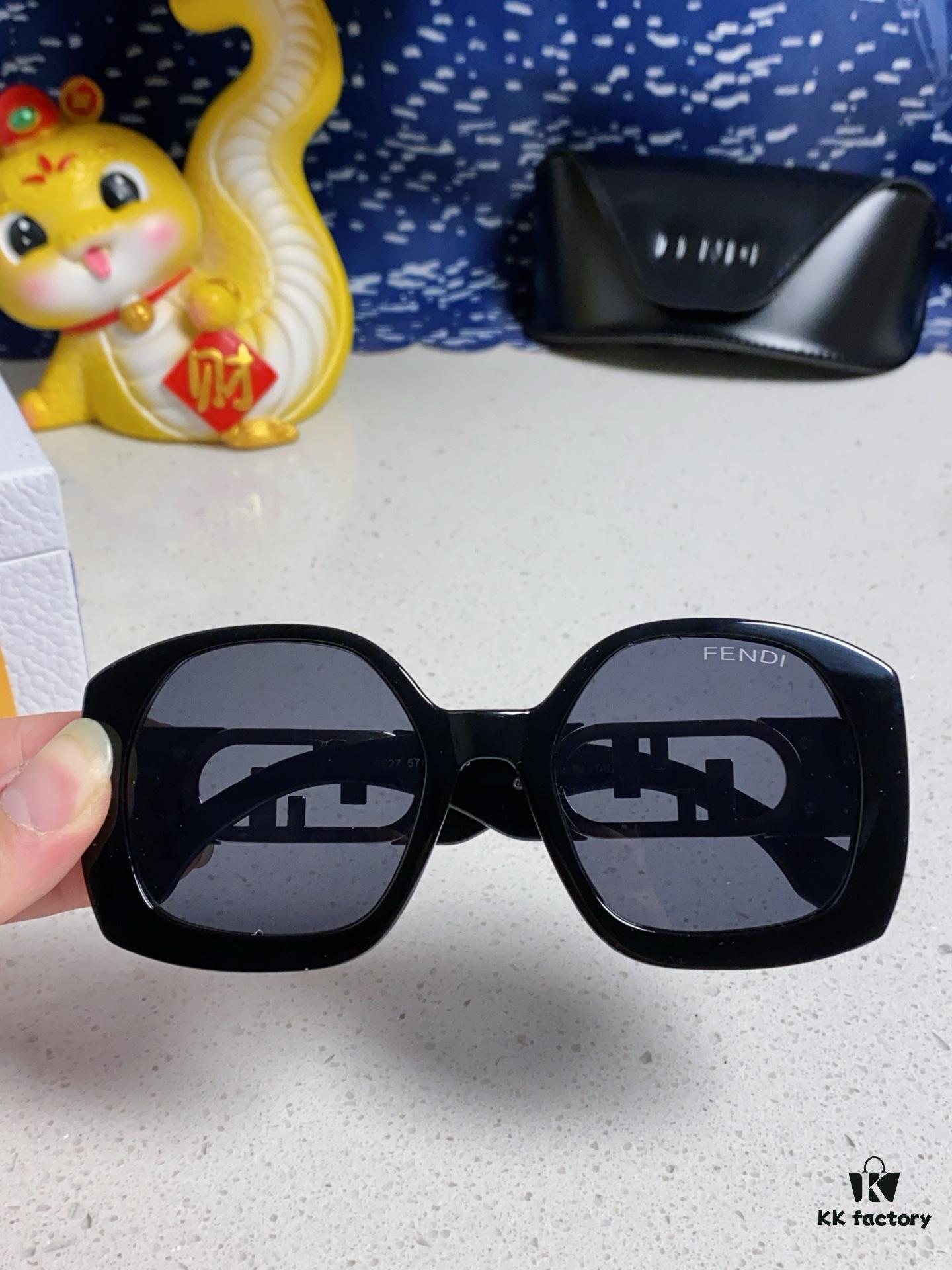 6931fca63a89a121ed54d168 FENDI Acetate O'Lock Sunglasses with Gold-Tone Metal Temples Featuring Oversized O'Lock Logo