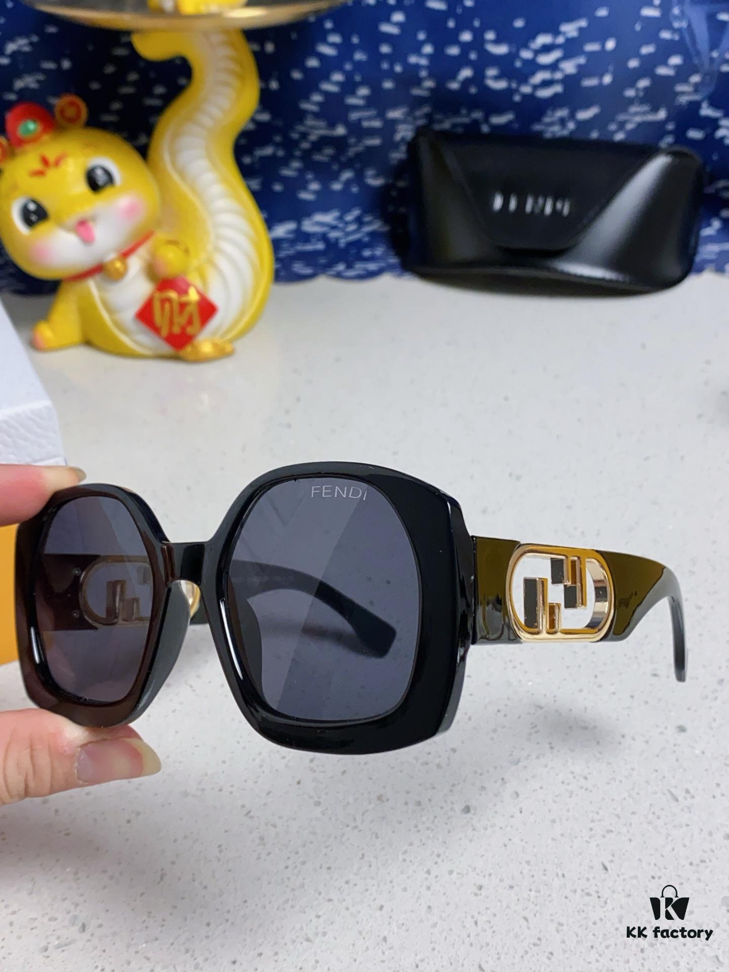 6931fca63a89a121ed54d16a FENDI Acetate O'Lock Sunglasses with Gold-Tone Metal Temples Featuring Oversized O'Lock Logo