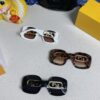 6931fca73a89a121ed54d16e FENDI Acetate O'Lock Sunglasses with Gold-Tone Metal Temples Featuring Oversized O'Lock Logo
