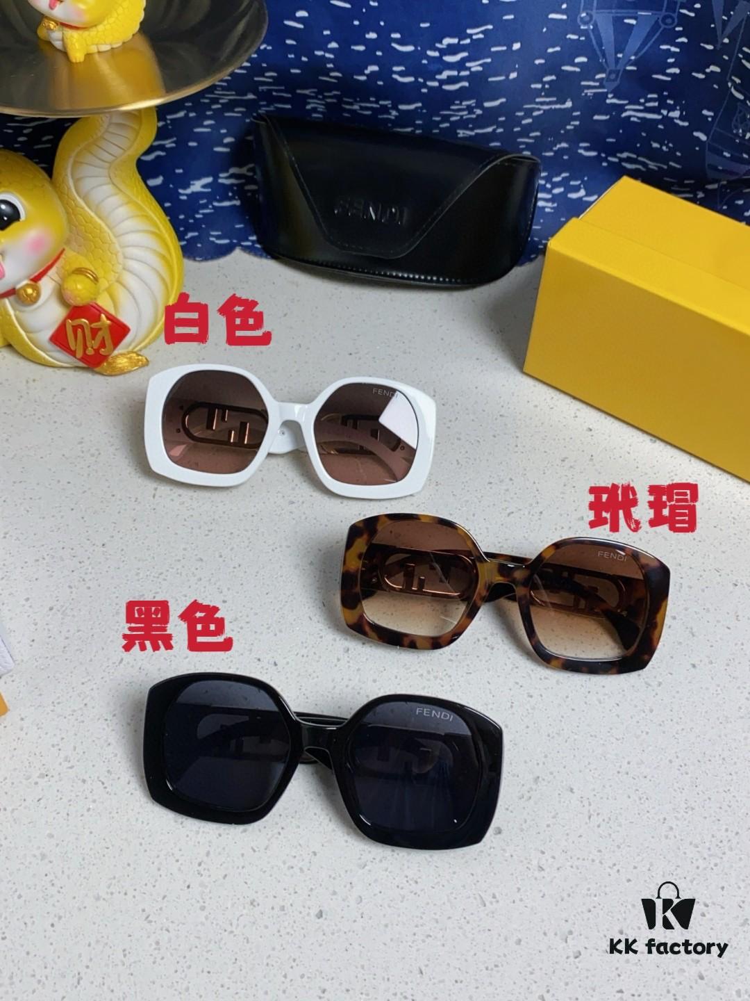 6931fca73a89a121ed54d16f FENDI Acetate O'Lock Sunglasses with Gold-Tone Metal Temples Featuring Oversized O'Lock Logo