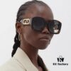 6931fca73a89a121ed54d170 FENDI Acetate O'Lock Sunglasses with Gold-Tone Metal Temples and Oversized O'Lock Logo