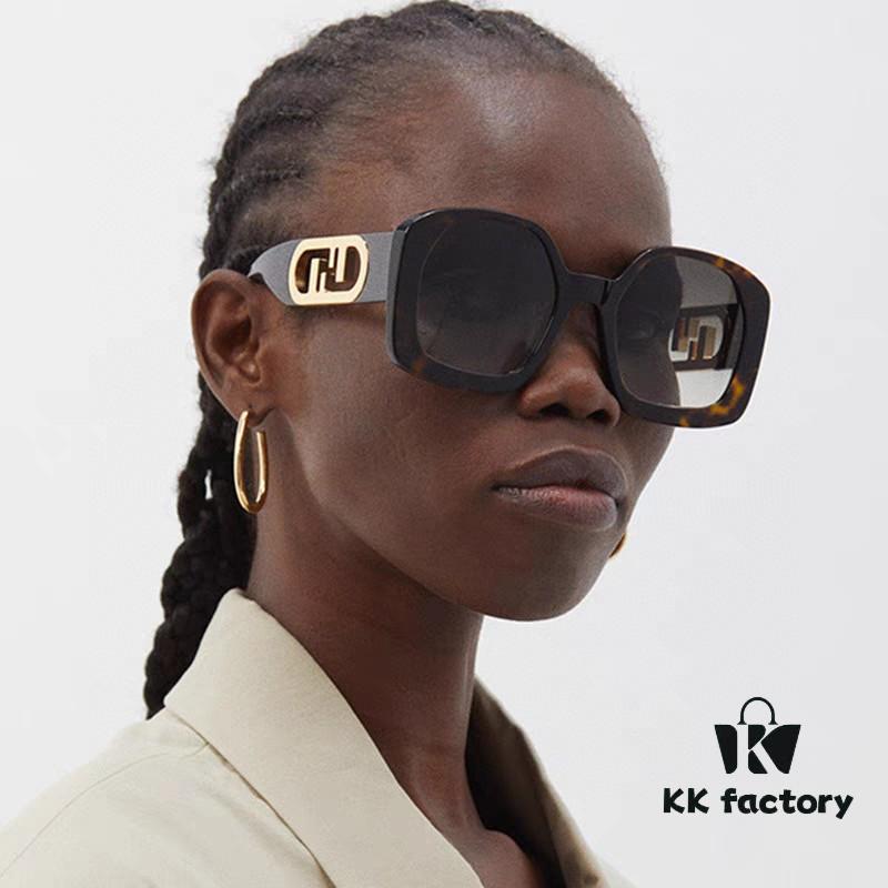 6931fca73a89a121ed54d170 FENDI Acetate O'Lock Sunglasses with Gold-Tone Metal Temples and Oversized O'Lock Logo