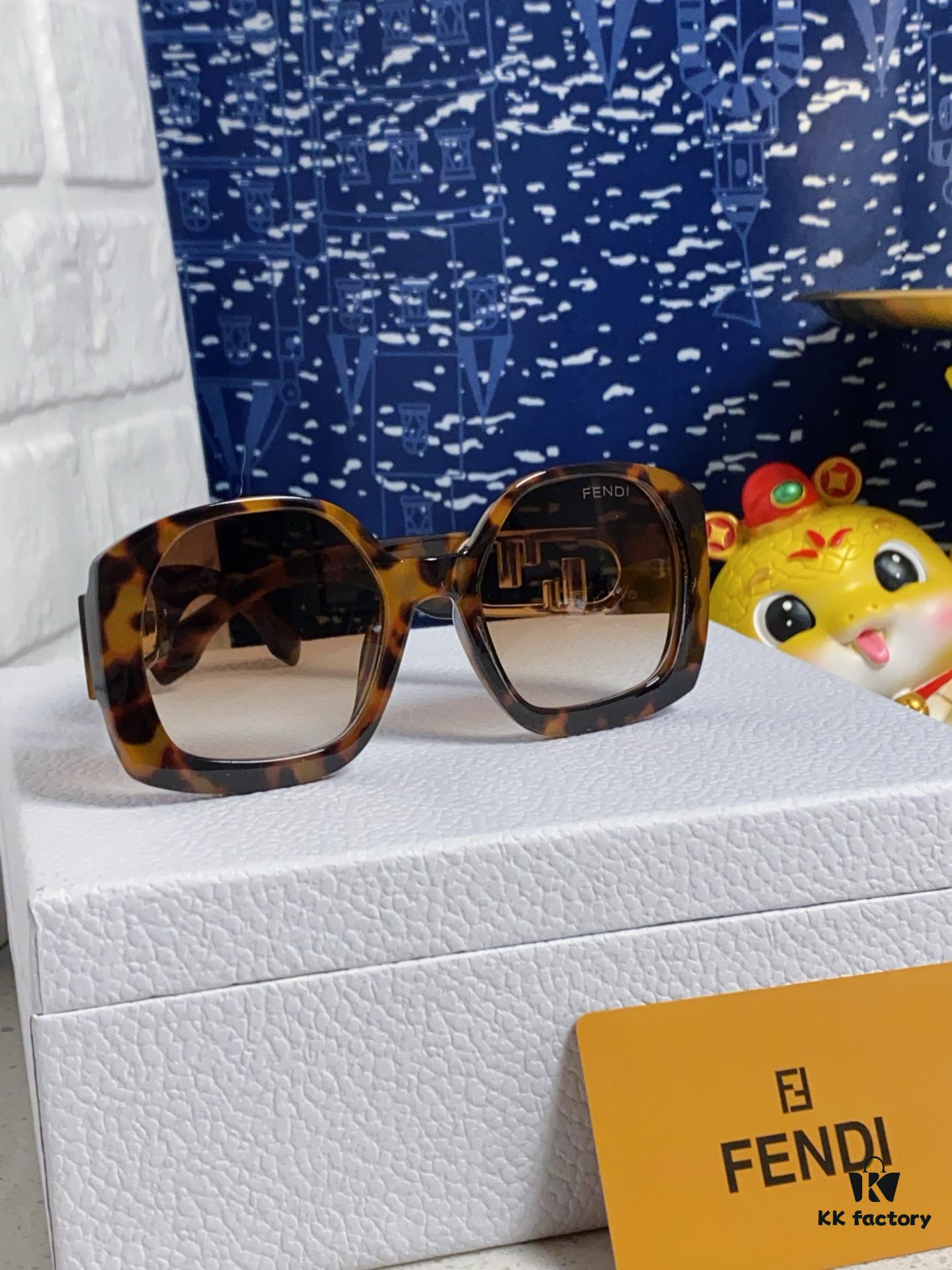 6931fca73a89a121ed54d172 FENDI Acetate O'Lock Sunglasses with Gold-Tone Metal Temples and Oversized O'Lock Logo