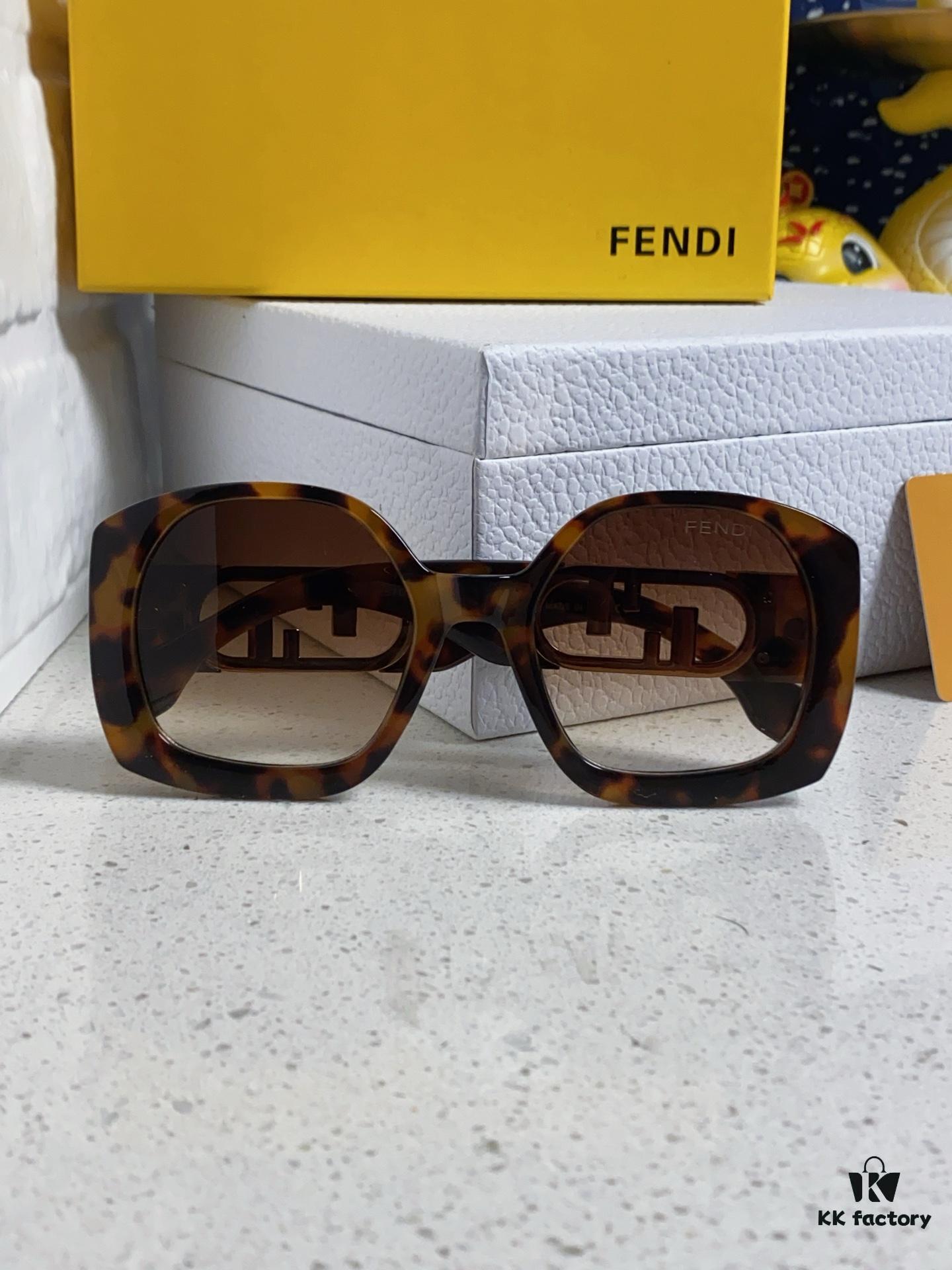 6931fca73a89a121ed54d178 FENDI Acetate O'Lock Sunglasses with Gold-Tone Metal Temples and Oversized O'Lock Logo