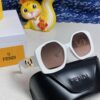 FENDI Acetate O'Lock Sunglasses with Gold-Tone Metal Temples Featuring Oversized O'Lock Logo