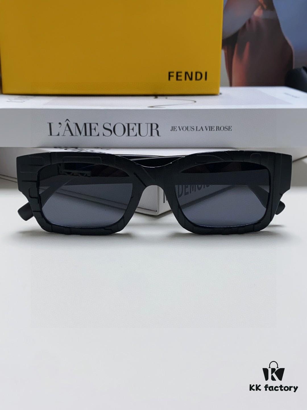 6931fcb03a89a121ed54d1c1 FENDI 2025 New Square Sunglasses, Trendy Hip-Hop Style Alphabet Design, Instagram-Worthy Street Snap Shades