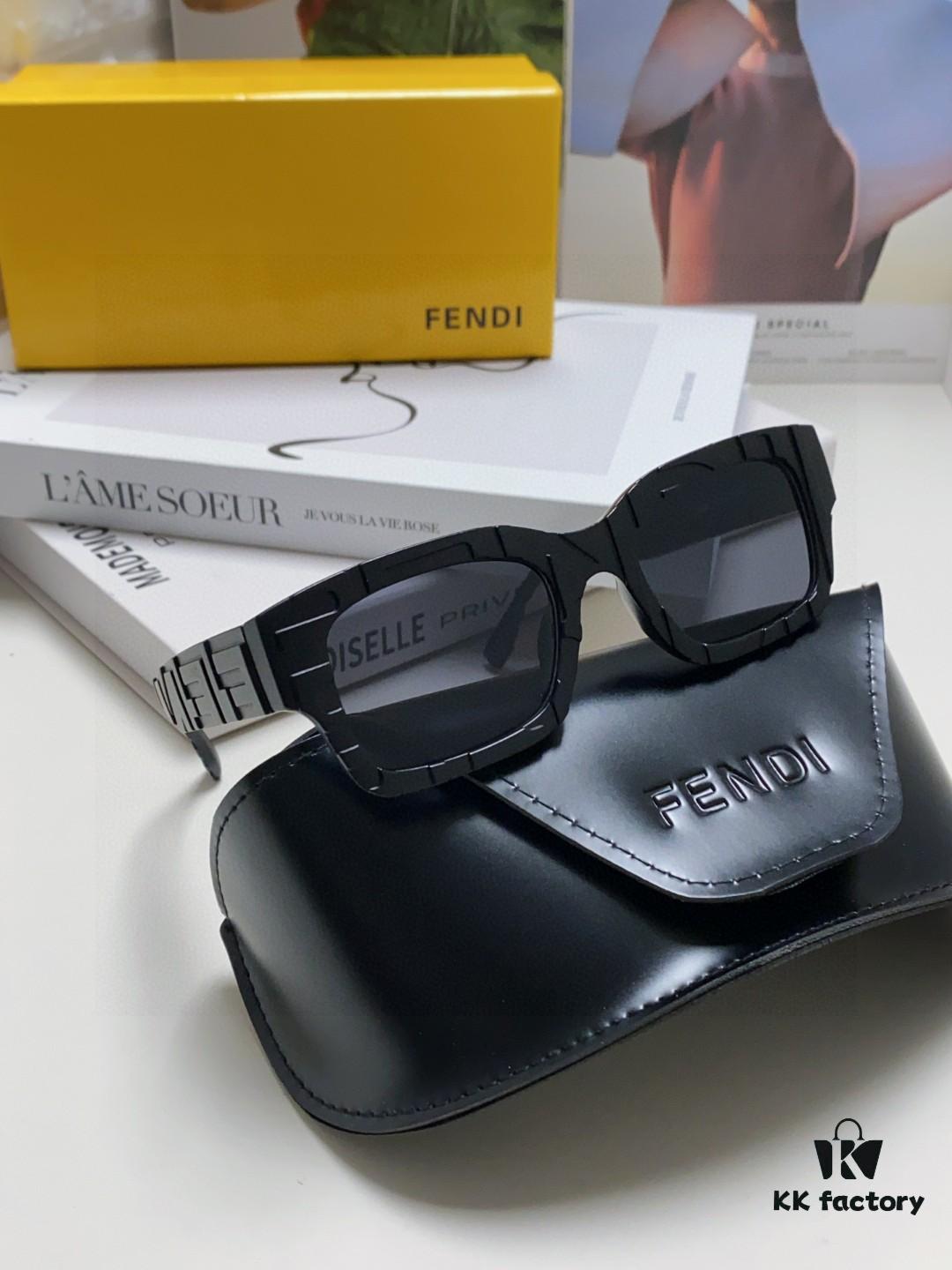 6931fcb03a89a121ed54d1c2 FENDI 2025 New Square Sunglasses, Trendy Hip-Hop Style Alphabet Design, Instagram-Worthy Street Snap Shades