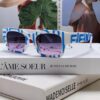 6931fcb03a89a121ed54d1c5 FENDI 2025 New Square Sunglasses, Stylish Hip-Hop Inspired UV Protection Shades, Trendy Alphabet Design for Street Photography, Fashionable Instagrammable Unisex Sunglasses