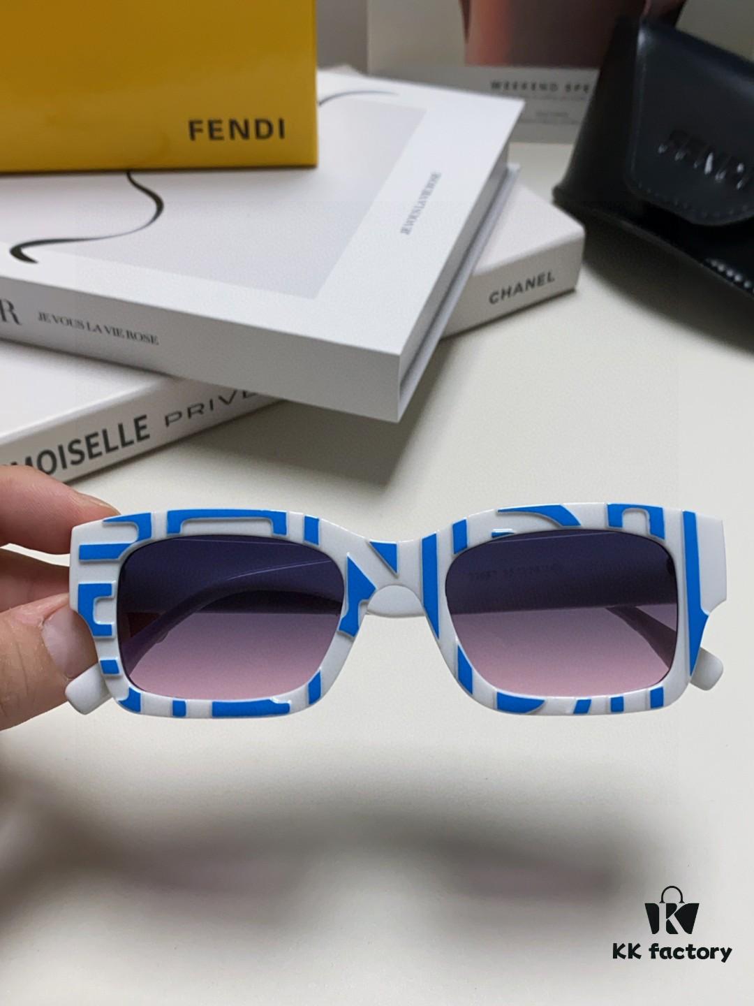 6931fcb03a89a121ed54d1c8 FENDI 2025 New Square Sunglasses, Stylish Hip-Hop Inspired UV Protection Shades, Trendy Alphabet Design for Street Photography, Fashionable Instagrammable Unisex Sunglasses