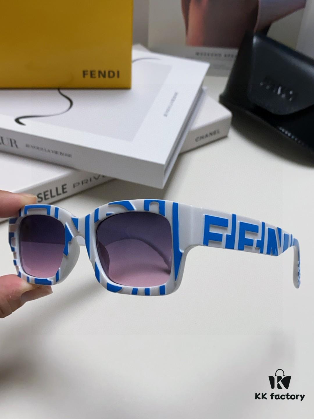 6931fcb13a89a121ed54d1ca FENDI 2025 New Square Sunglasses, Stylish Hip-Hop Inspired UV Protection Shades, Trendy Alphabet Design for Street Photography, Fashionable Instagrammable Unisex Sunglasses