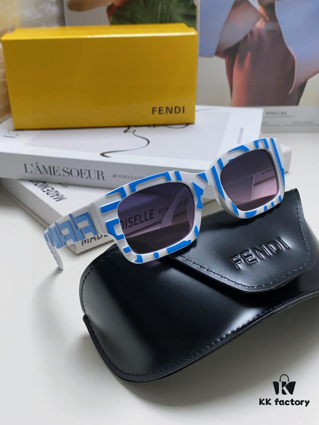 6931fcb13a89a121ed54d1cc FENDI 2025 New Square Sunglasses, Stylish Hip-Hop Inspired UV Protection Shades, Trendy Alphabet Design for Street Photography, Fashionable Instagrammable Unisex Sunglasses