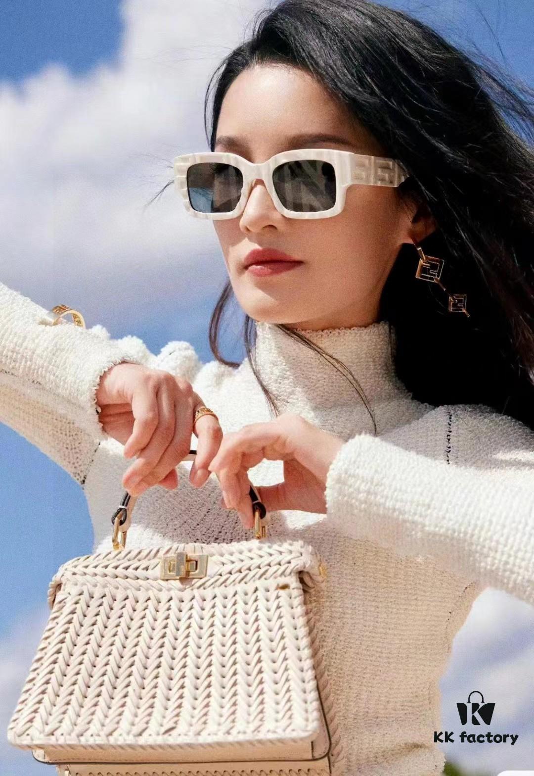 6931fcb23a89a121ed54d1db FENDI 2025 New Square Sunglasses, Stylish Hip-Hop Inspired UV-Protective Shades, Trendy Letter-Embellished Streetwear Sunglasses for Men and Women