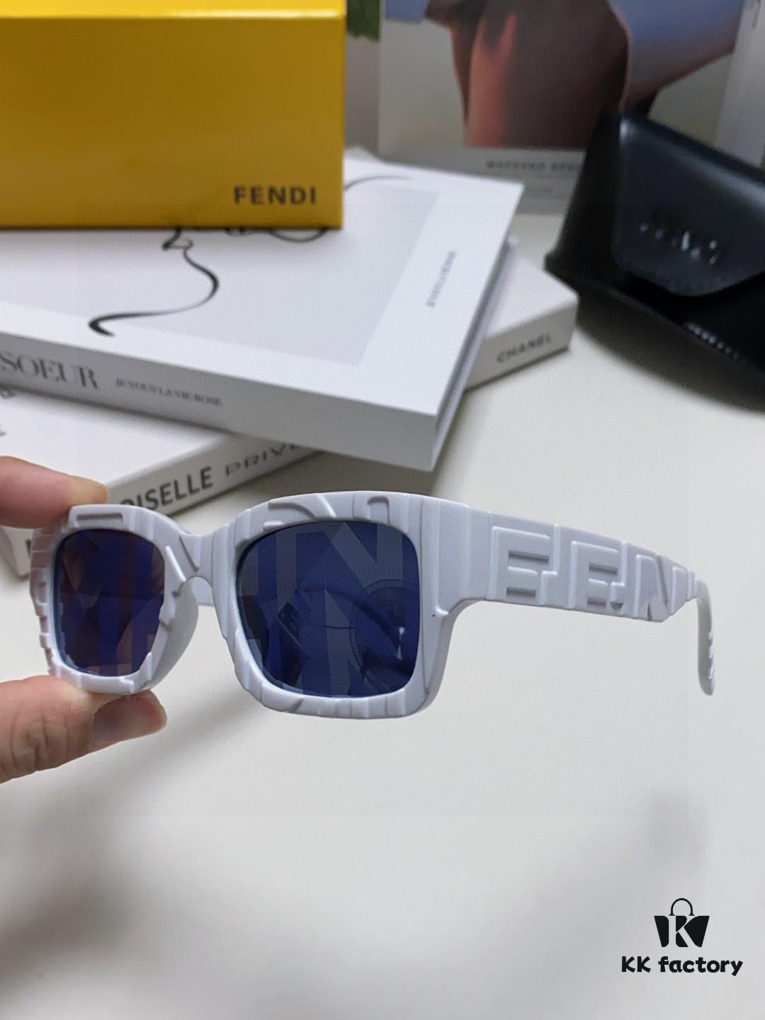 6931fcb23a89a121ed54d1e1 FENDI 2025 New Square Sunglasses, Stylish Hip-Hop Inspired UV-Protective Shades, Trendy Letter-Embellished Streetwear Sunglasses for Men and Women
