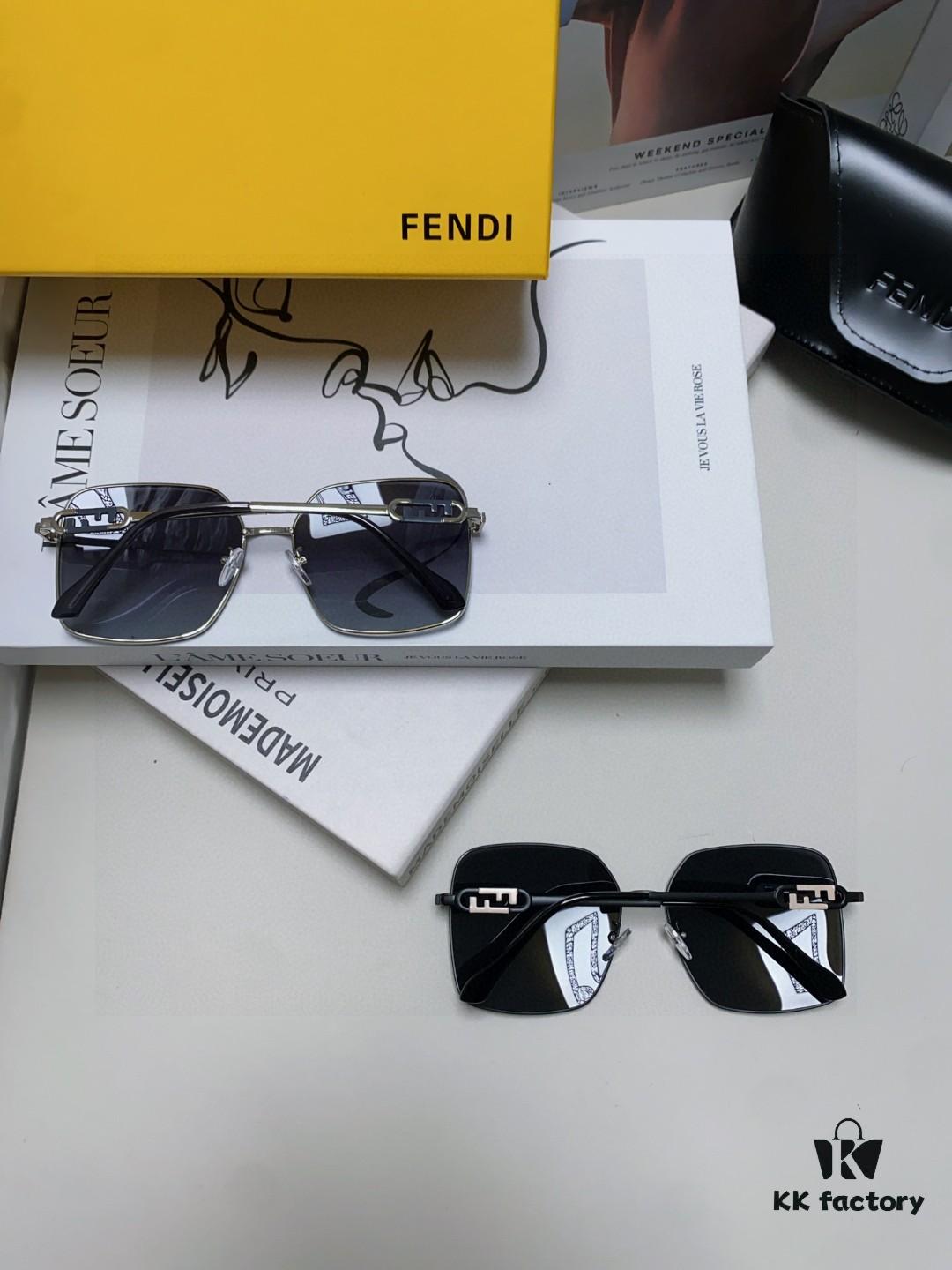 6931fcb63a89a121ed54d212 Fendi 2025 New Arrival Oversized Round Metal Sunglasses for Women, Flattering Large Frame Polarized UV Protection Sun Glasses