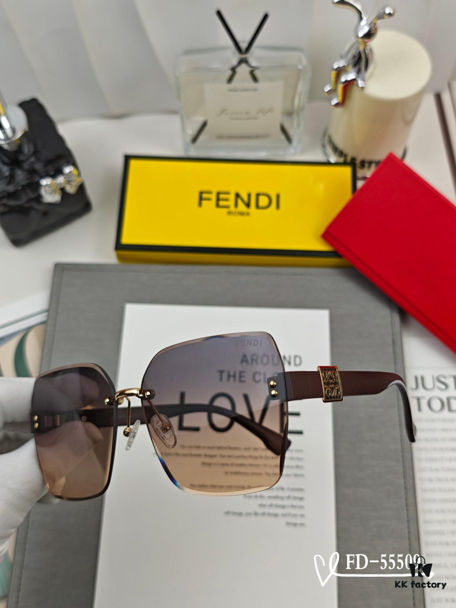 FENDI Italy - Polarized Sunglasses with TR90 Frame and Polylens Lens