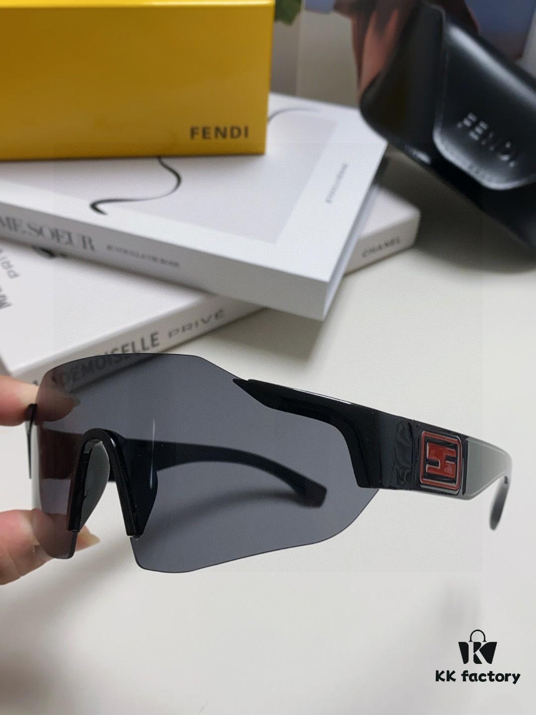 6931fcbc3a89a121ed54d262 Fendi Running Glasses for Cycling and Marathon Sports, Unisex Outdoor Windproof Sunglasses with Oversized Frame