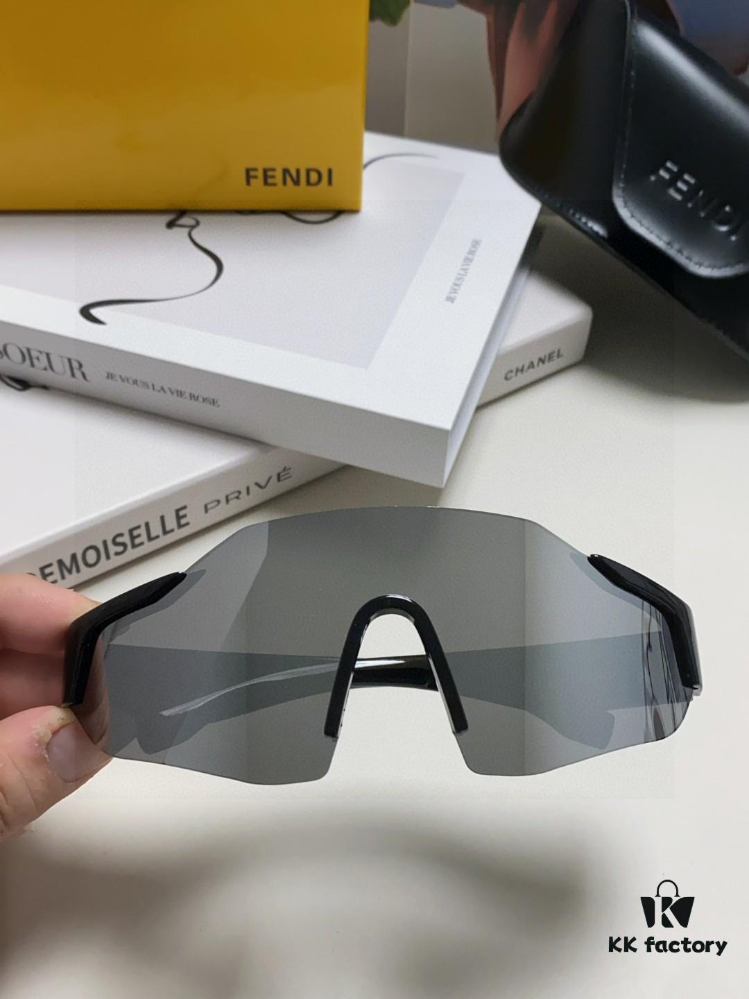 6931fcbe3a89a121ed54d27e Fendi Running Glasses for Cycling and Marathon, Unisex Outdoor Windproof Sunglasses, Large Frame Sun Protection Eyewear