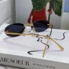 6931fcbe3a89a121ed54d289 Fendi 2024 New Arrival Metal Frameless Oval Sunglasses for Women, Stylish and Unique UV-Protective Unisex Sun Glasses