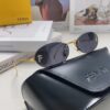 6931fcbf3a89a121ed54d28e Fendi 2024 New Arrival Metal Frameless Oval Sunglasses for Women, Stylish and Unique UV-Protective Unisex Sun Glasses