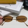 6931fcbf3a89a121ed54d296 Fendi 2024 New Arrival Metal Frameless Oval Sunglasses for Women, Stylish and Unique Unisex UV-Protective Eyewear