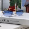6931fcc03a89a121ed54d29e Fendi 2024 New Arrival Metal Frameless Oval Sunglasses for Women, Stylish and Unique Unisex UV-Protective Shades