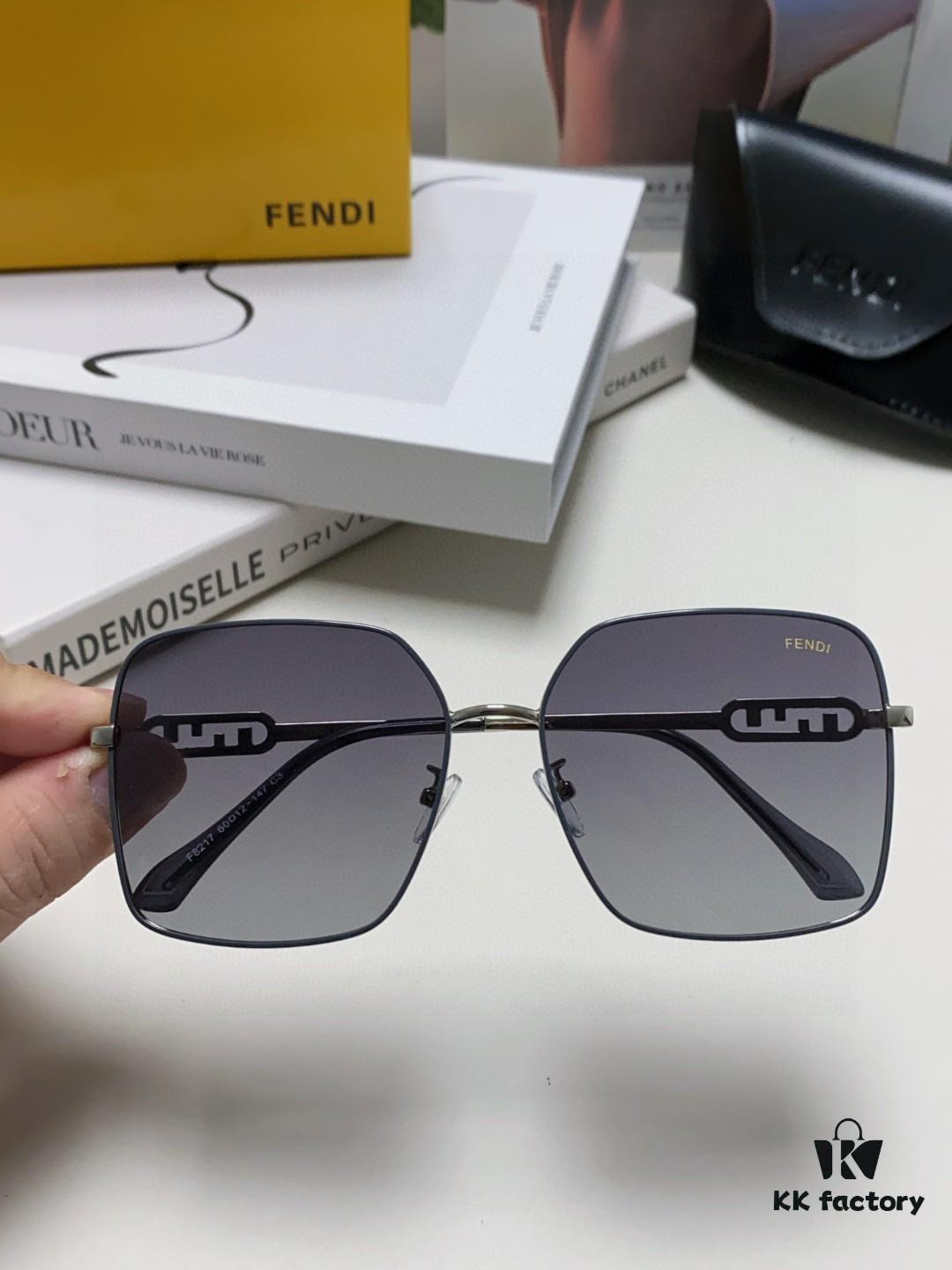 6931fcc23a89a121ed54d2b4 Fendi 2024 New Large Round Oversized Metal Sunglasses for Women, Slimming UV Protection Polarized Sun Glasses